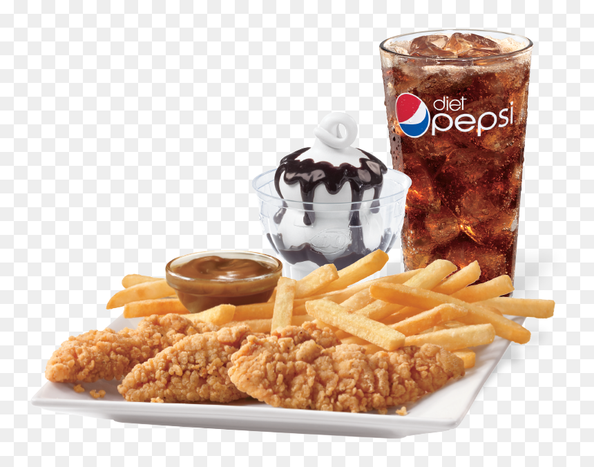 3 Piece Chicken Strip Lunch Dairy Queen, HD Png Download - chicken tenders png