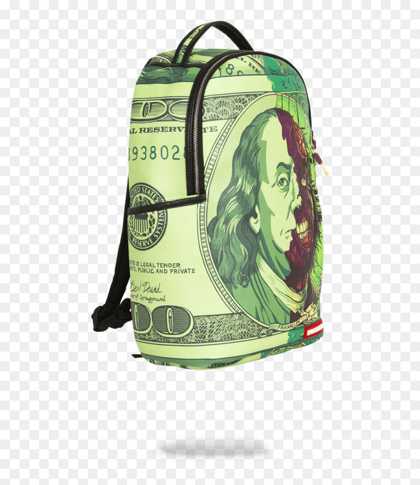 Sprayground- Ben Zombie Franklin Backpack - Messenger Bag, HD Png Download - benjamin franklin png