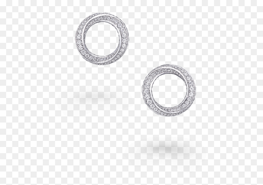 Graff Spiral Pave Diamond Earrings In White Gold - Body Jewelry, HD Png Download - ear rings png