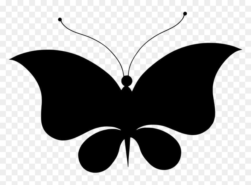Silhouette, Butterfly, Insect, Wings, Animal, Flourish - Borboletas Pretas Png, Transparent Png - mariposa png