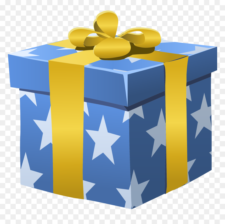 Misc Bag Gift Box Wrapped Clip Arts - Birthday Present Clipart, HD Png Download - blue gift ribbon png