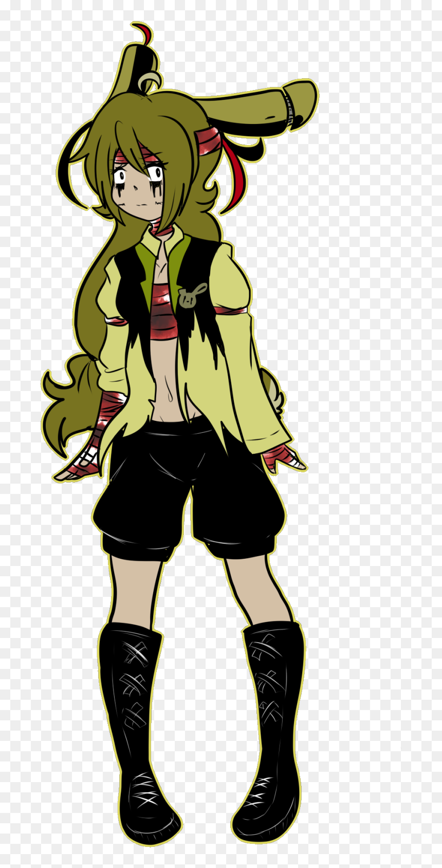 “ I Drew Pole-bear"s Springtrap As A Girl - Fnaf Genderbend, HD Png Download - bear trap png