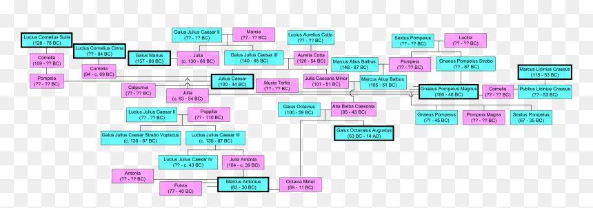 Roman Families 4 Nov 08 - Stamboom Julisch Claudische Dynastie, HD Png Download - dates tree png