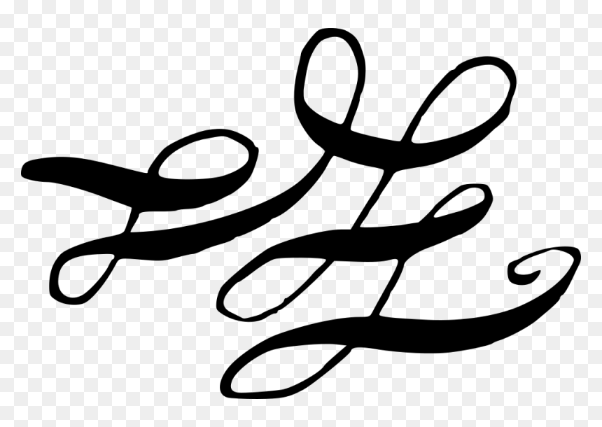 Calligraphic Swirls Flourishes 12, HD Png Download - swirl vectors png