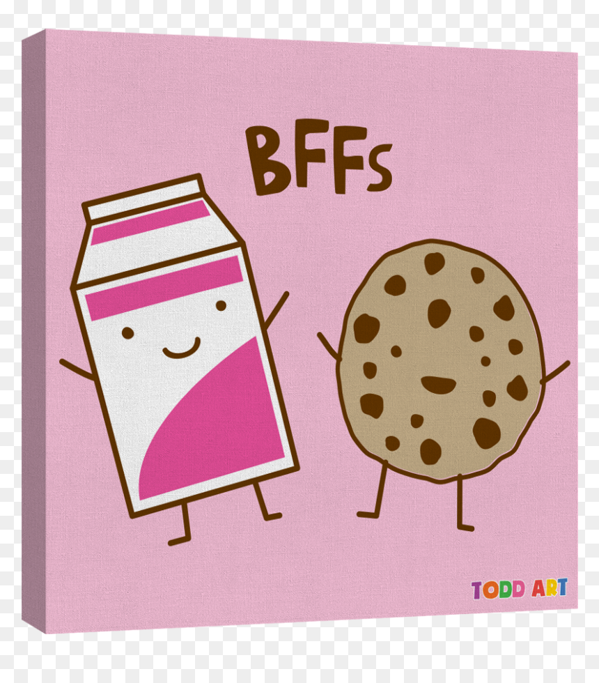 Cookie And Milk Bff, HD Png Download - canvas png