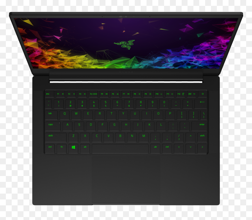 Netbook, HD Png Download - laptop top view png