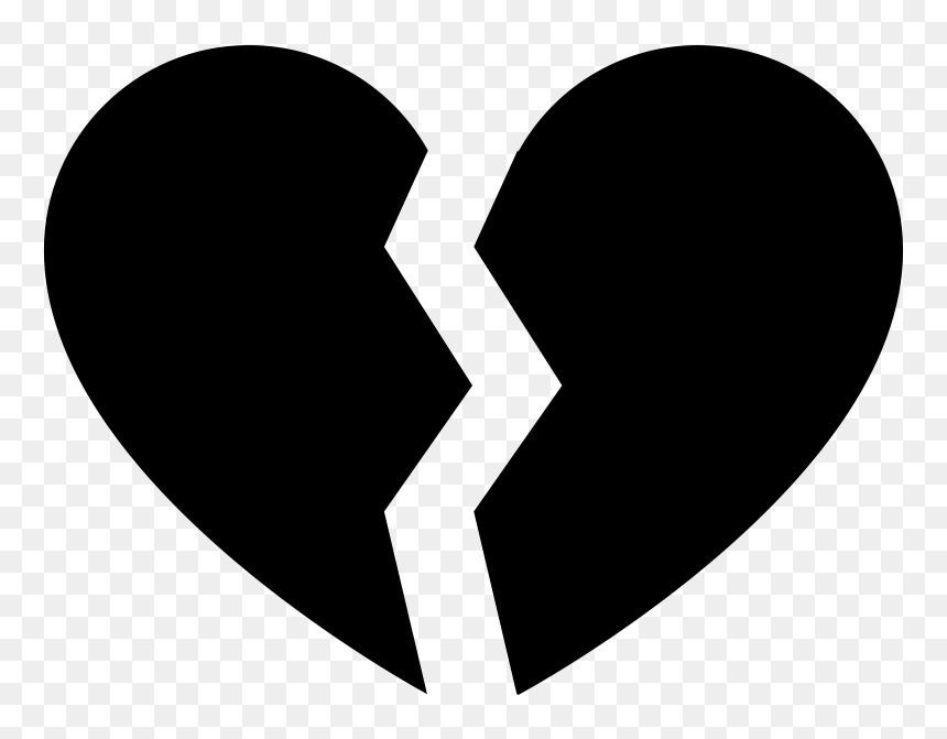 Transparent Love Png Text - Broken Heart Cut Out, Png Download - love png image