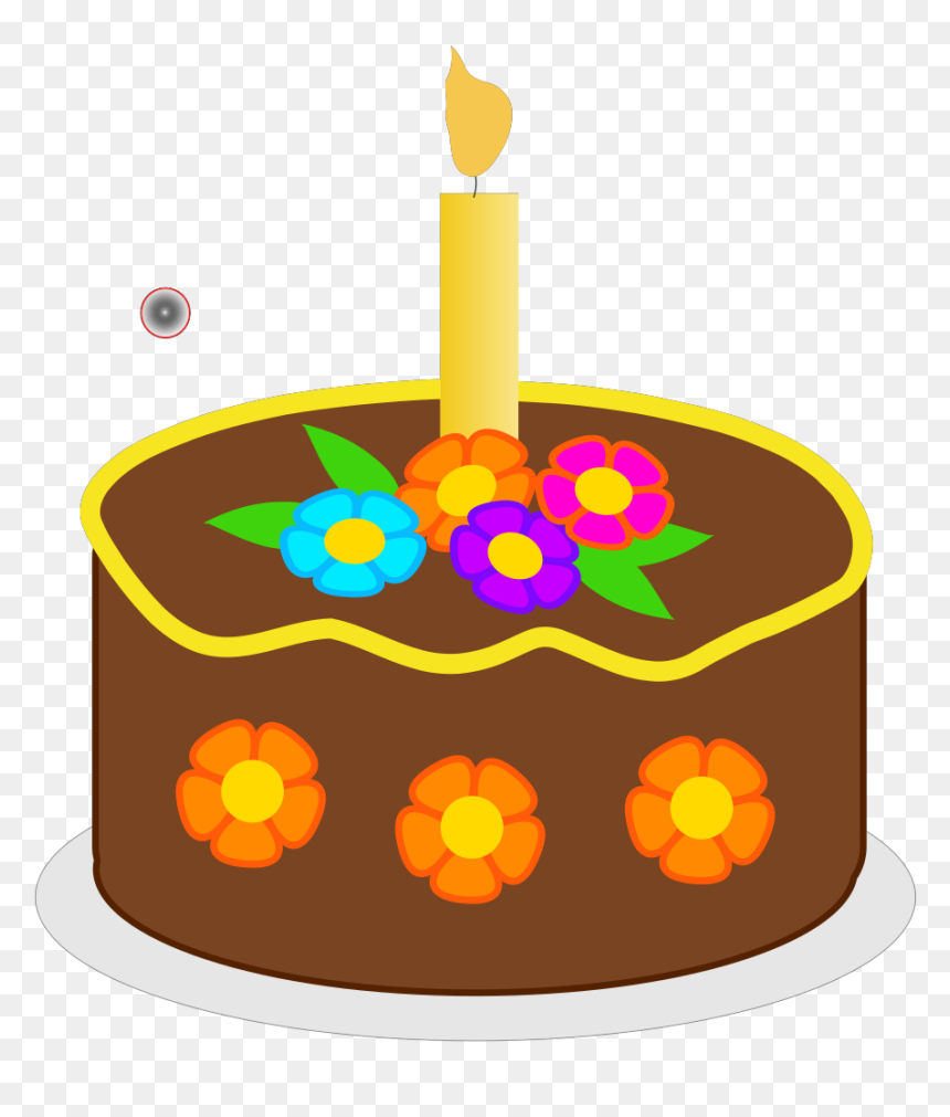 Chocolate Birthday Cake Svg Clip Arts - Cake 2 Years Png, Transparent Png - chocolate birthday cake png