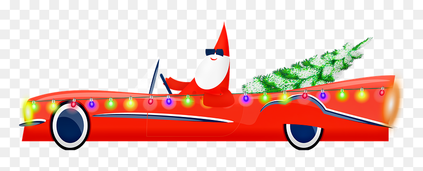 Car Santa Claus Png, Transparent Png - christmas papa png