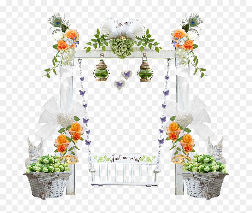 Wedding Tubes Png, Transparent Png - flower bucket png