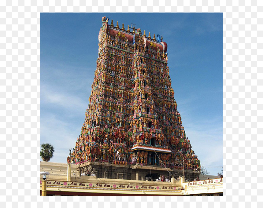 Meenakshi Amman Temple, HD Png Download - temple lamp png