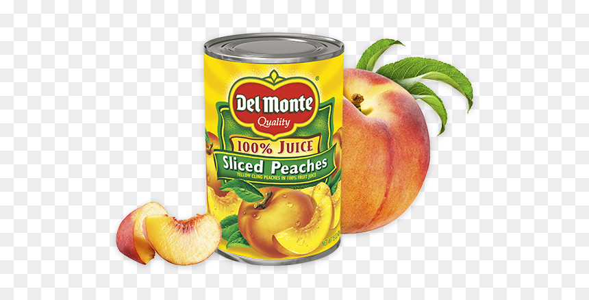 Sliced Yellow Cling Peaches In 100% Juice - Canned Peaches In Own Juice, HD Png Download - fruits juice png