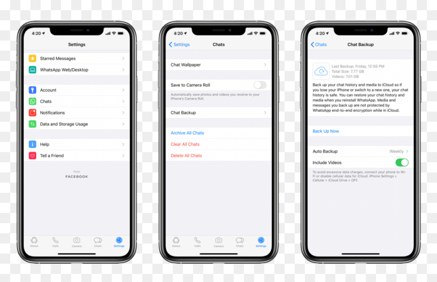 Backup Whatsapp Chats From Settings - Iphone, HD Png Download - whatsapp chat png
