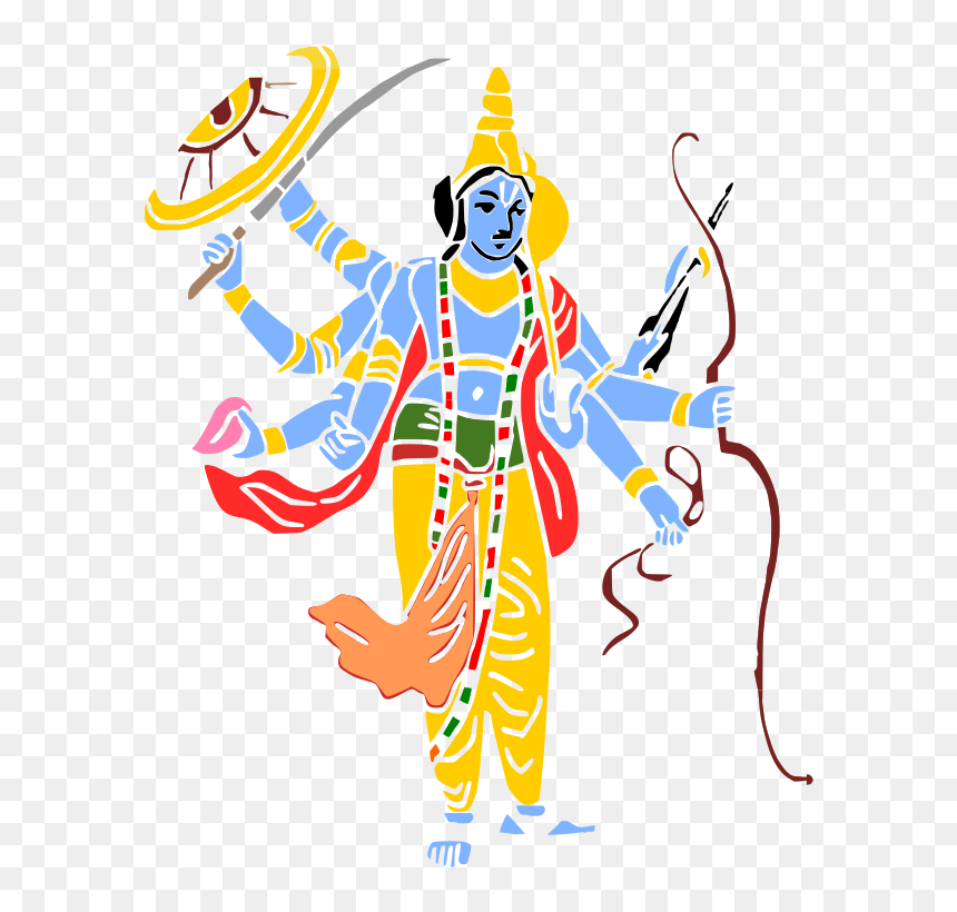 Lord Vishnu - Clipart Lord Ram Png, Transparent Png - lord vishnu png