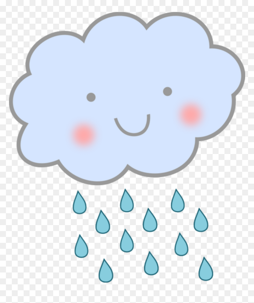 Rain Clouds Clip Art - Cute Rain Cloud Clip Art, HD Png Download - rain png hd