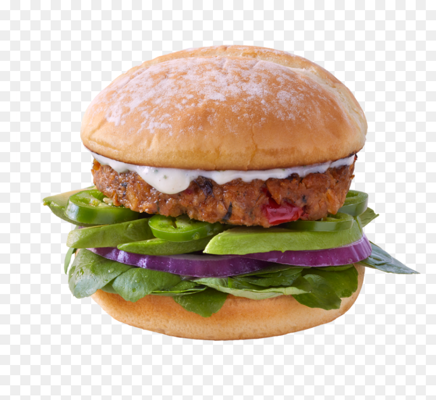 Fast Food Tofu Burger Png Clipart - Veggie Burger Png, Transparent Png - burger png images