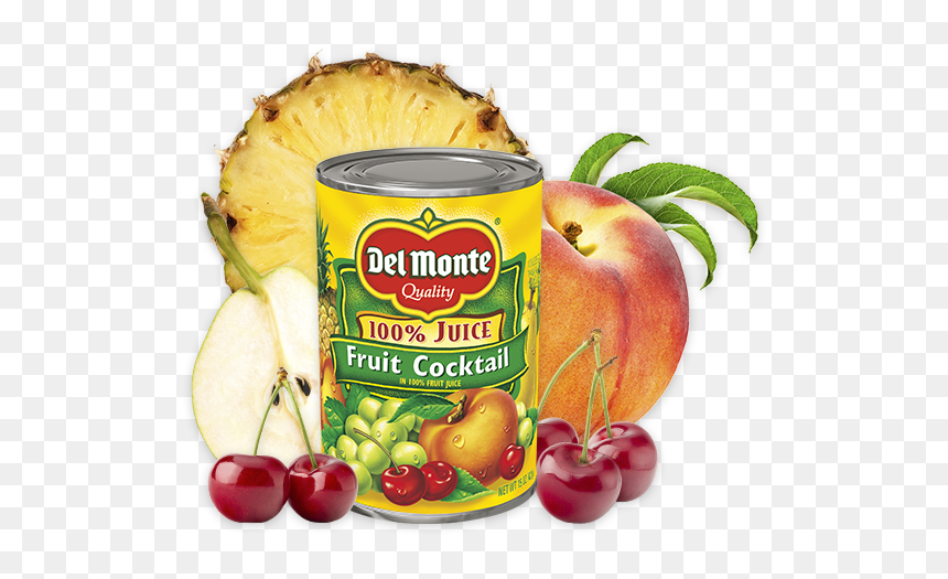 Fruit Cocktail - 100% Juice - Canned Fruit, HD Png Download - fruits juice png