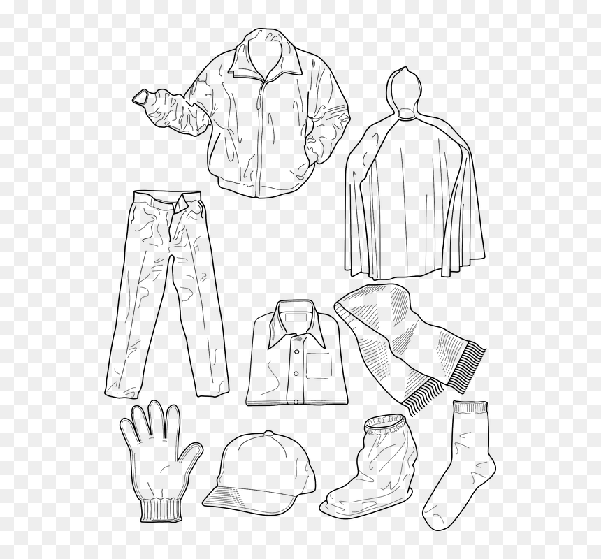 Clothes We Wear Black And White, HD Png Download - garments png