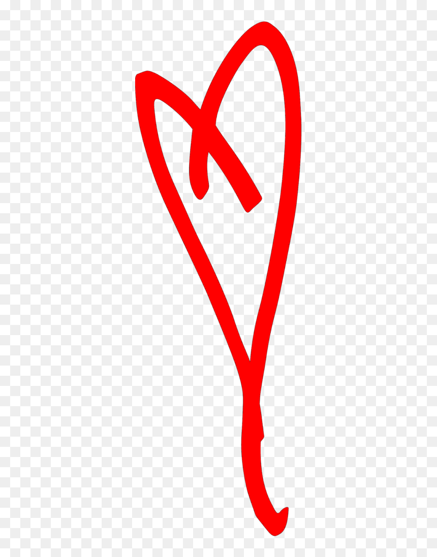 Transparent Hand Drawn Heart Png - Hand Drawn Heart In Red, Png Download - heartin png