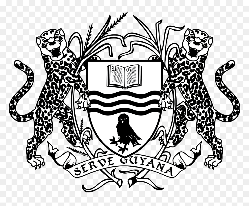 University Of Guyana Black And White - Coat Of Arms Of Malawi, HD Png Download - lord vishnu png