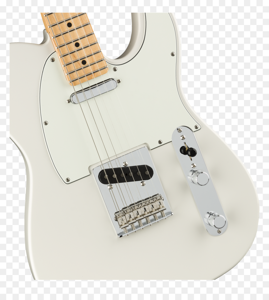 Fender Player Telecaster Maple Fingerboard Polar White - White Telecaster Maple Neck, HD Png Download - gitar png