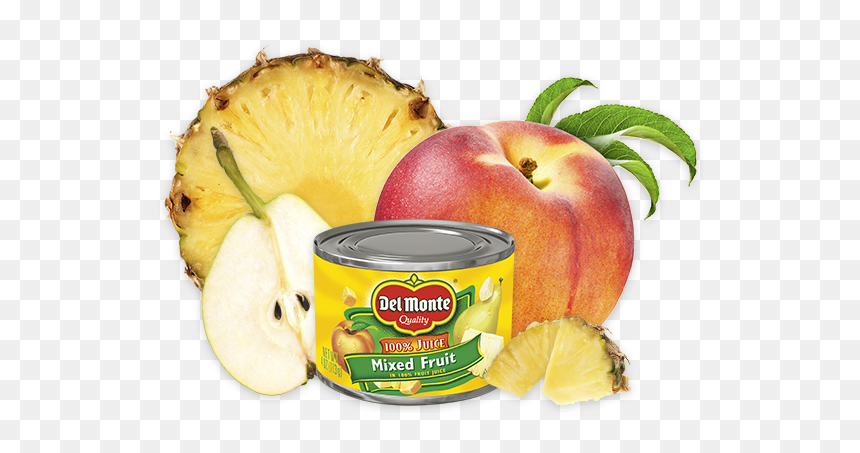 Mixed Fruit In 100% Juice - Del Monte Foods, HD Png Download - fruits juice png