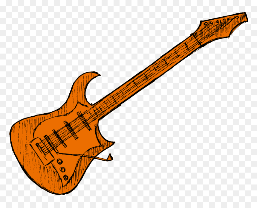 Electric Guitar Drawing 2 - Bass Guitar, HD Png Download - indian woman png