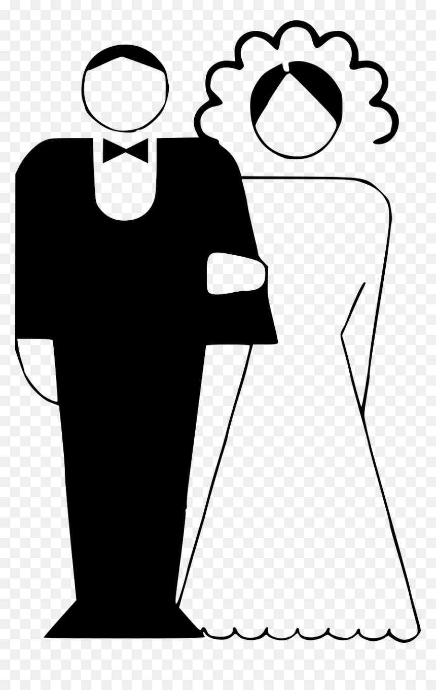 Transparent Married Couple Png - Marriage Black And White, Png Download - marriage clipart png