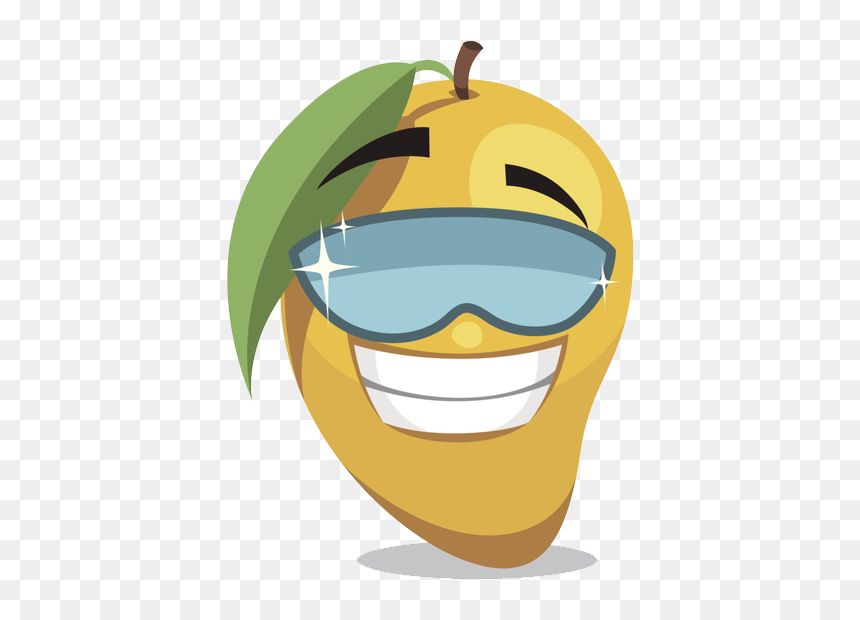 Cartoon Clip Art Glasses - Jus Mango Png Cartoon, Transparent Png - yellow mango png