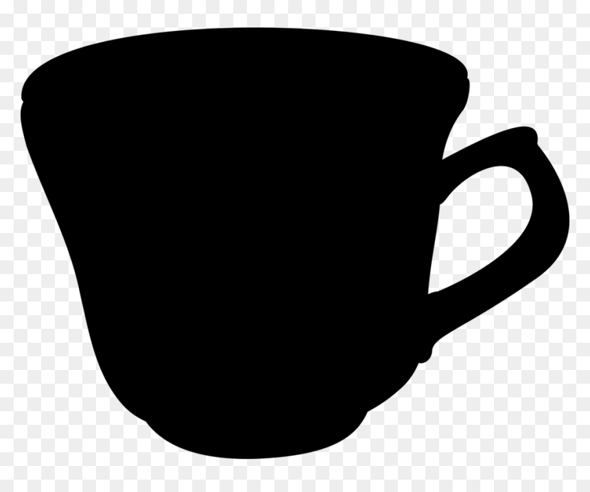 Free English Porcelain Cup - Tea Cup Silhouette Png, Transparent Png - tea cup vector png