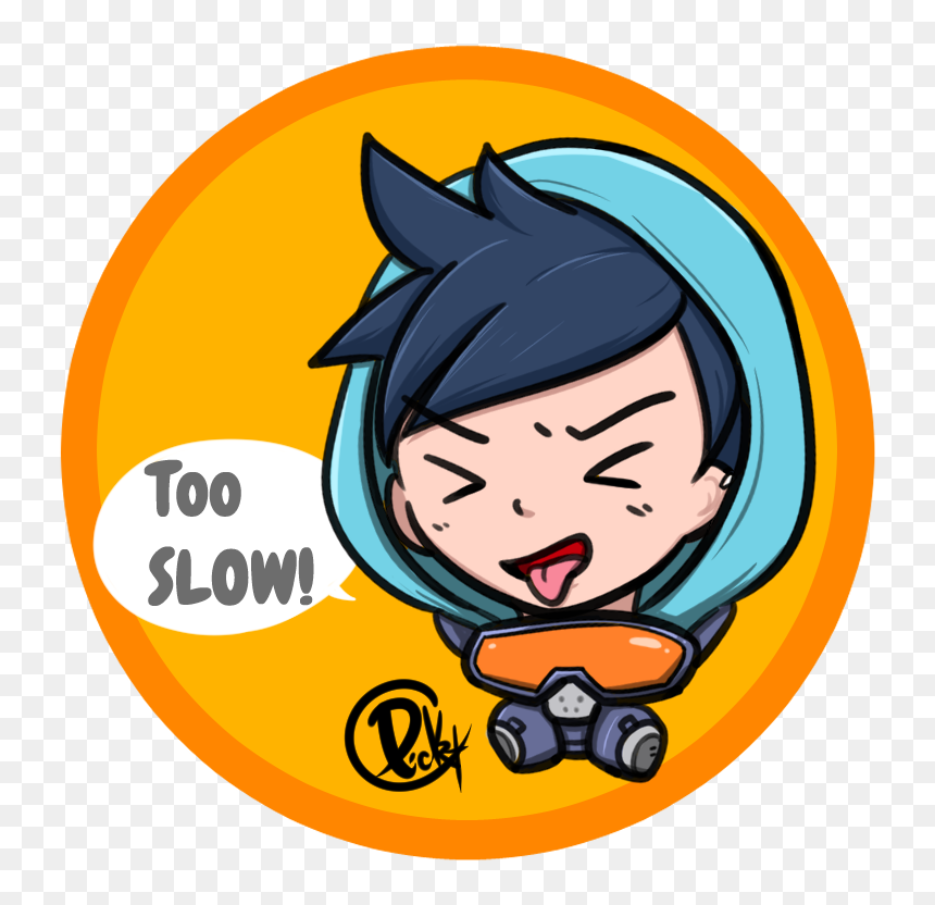 #overwatch #tracer #fanartwatch - Tracer Too Slow, HD Png Download - tracer.png