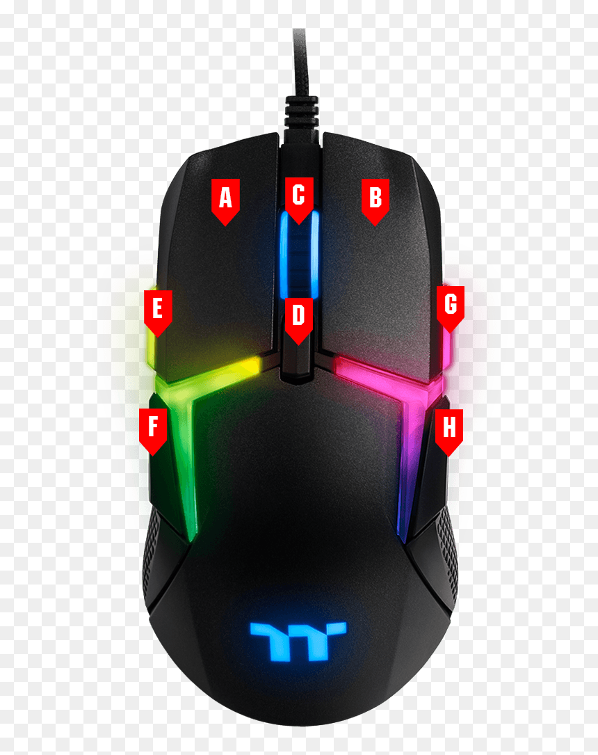 Thermaltake Level 20 Mouse, HD Png Download - gaming mouse png