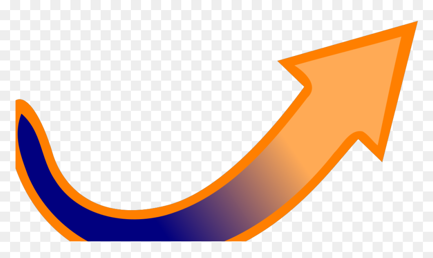 Blue-orange Arrow Svg Clip Arts, HD Png Download - orange arrow png