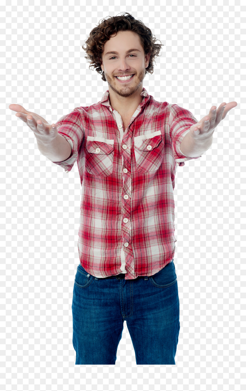 Men Pointing Front - Men Front Png, Transparent Png - shirts for men png