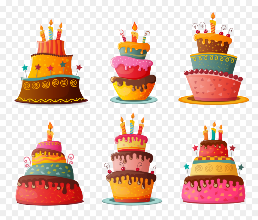 9 Birthday Cakes Clipart, HD Png Download - chocolate vector png