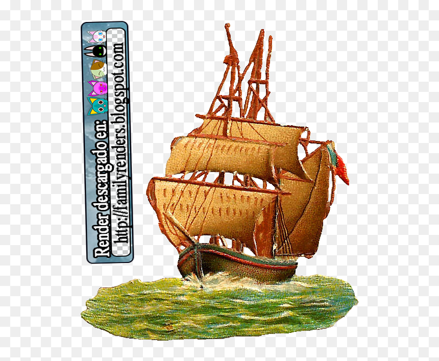Ship Illustration Vintage Png, Transparent Png - old ship png