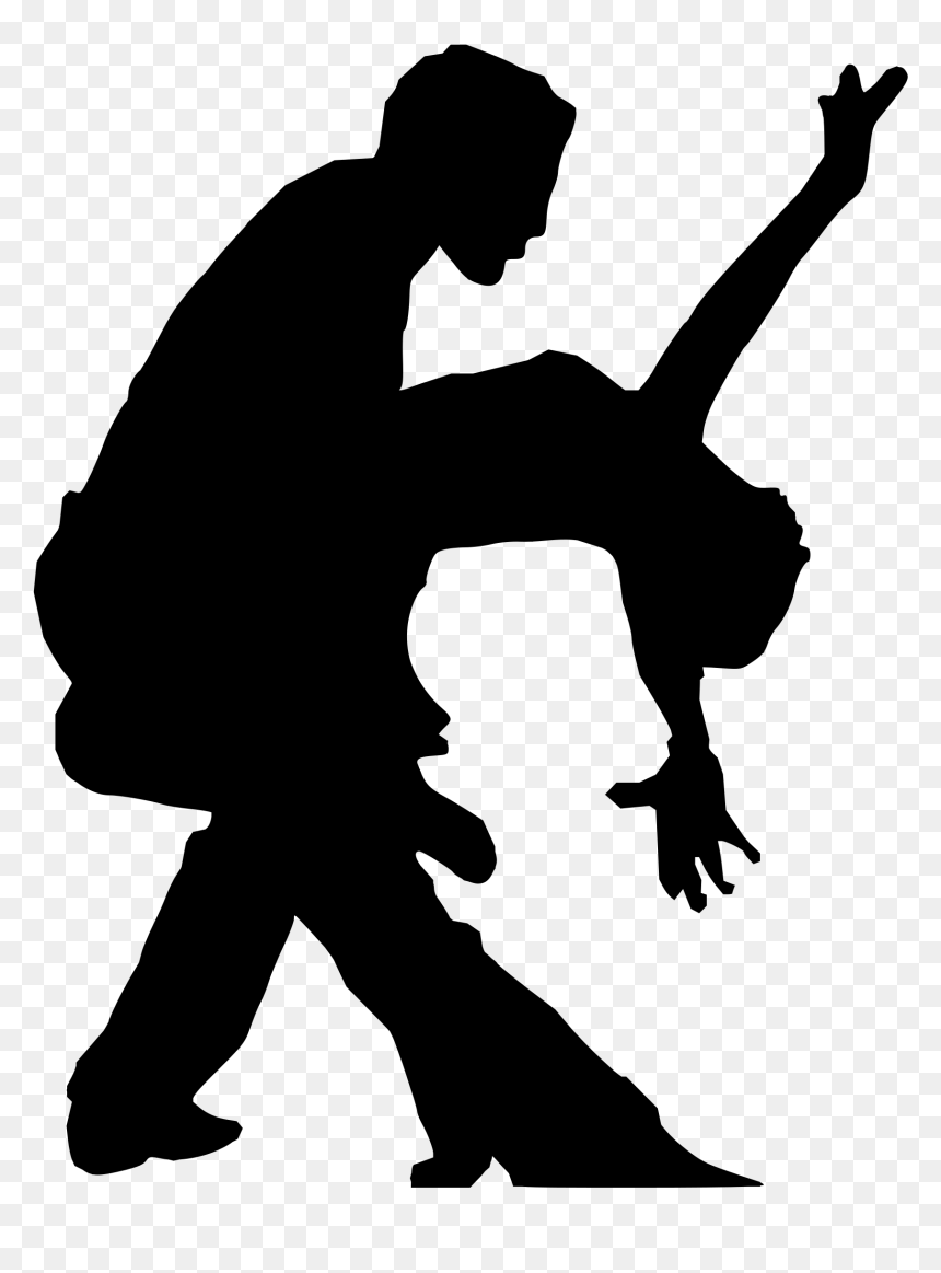 Silhouette Salsa Dance Png, Transparent Png - soccer ball outline png