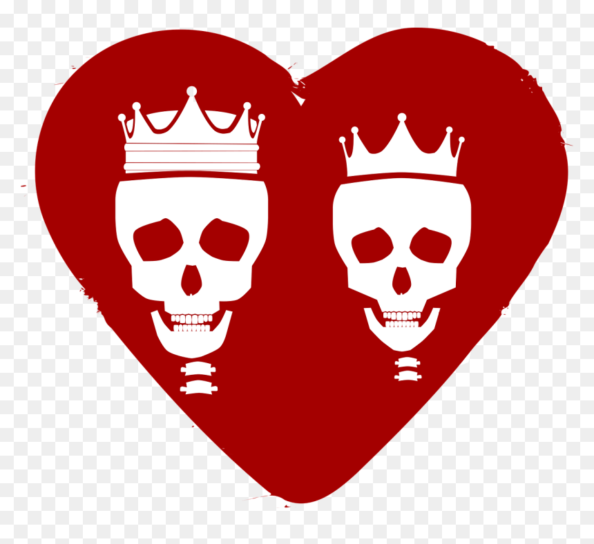 Skull Love Png, Transparent Png - dead face png