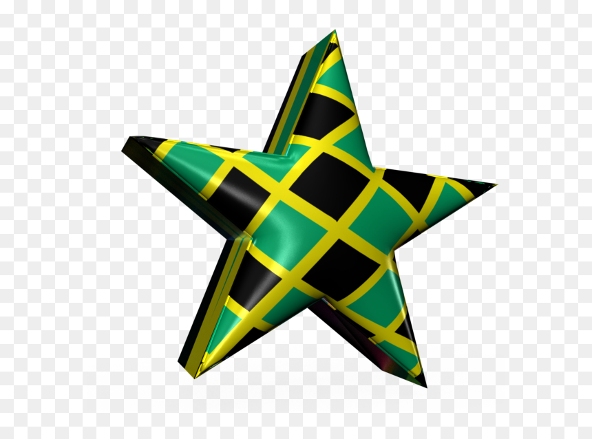 Jamaican Flag Star, HD Png Download - 3d star png