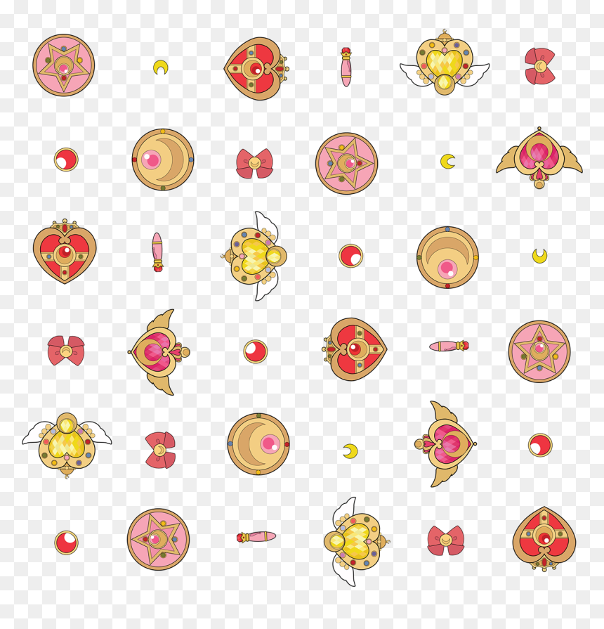 Sailor Moon Pattern, HD Png Download - sailor moon luna png