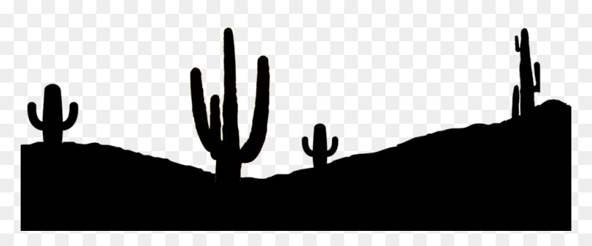 Cactus Silhouette Png, Transparent Png - thorn vine png