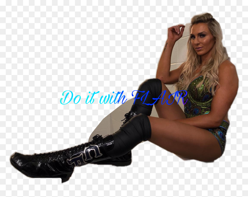 Charlotte Flair Sitting, HD Png Download - wwe charlotte png