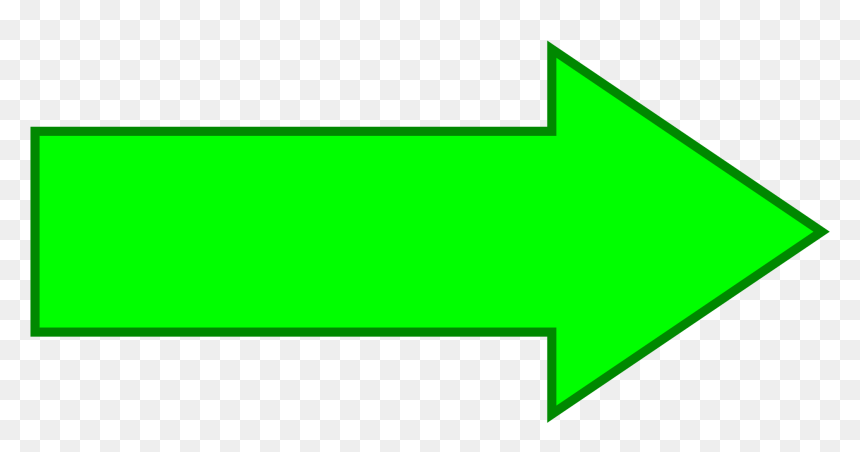 Green Arrow To The Right, HD Png Download - straight arrow png