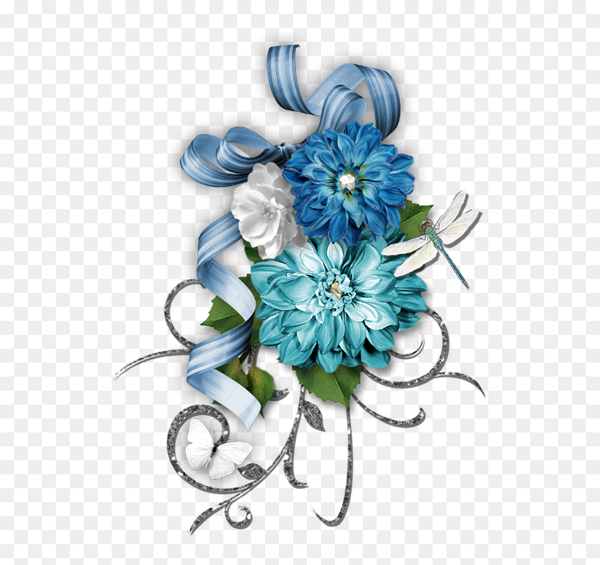 Decoupage Tubes Borders Moonbeam Barnali Bagchi Blue, HD Png Download - scrapbook elements png