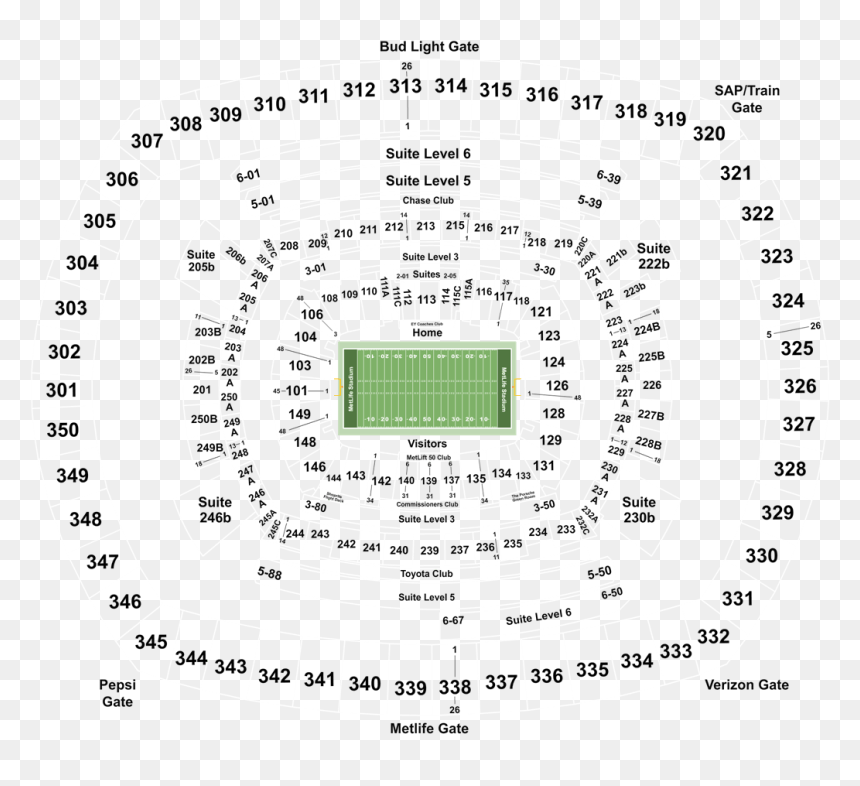 Metlife Stadium Romeo Santos, HD Png Download - nfl sunday ticket png