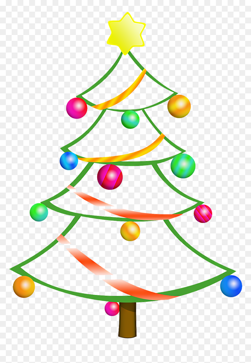 Merry Christmas Card Clipart, HD Png Download - tree border png