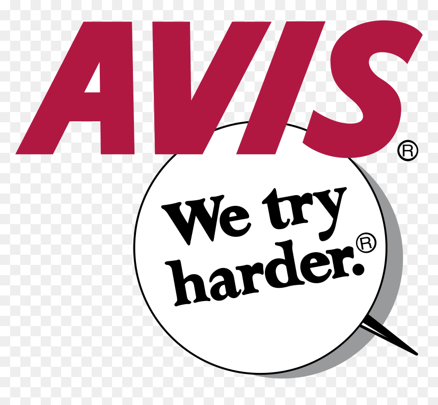 Avis We Try Harder Logo, HD Png Download - avis logo png