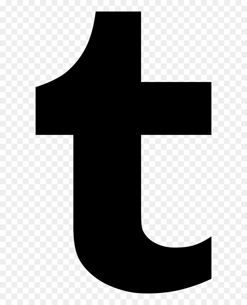 Black Tumblr Logo Png, Transparent Png - tumblr png logo