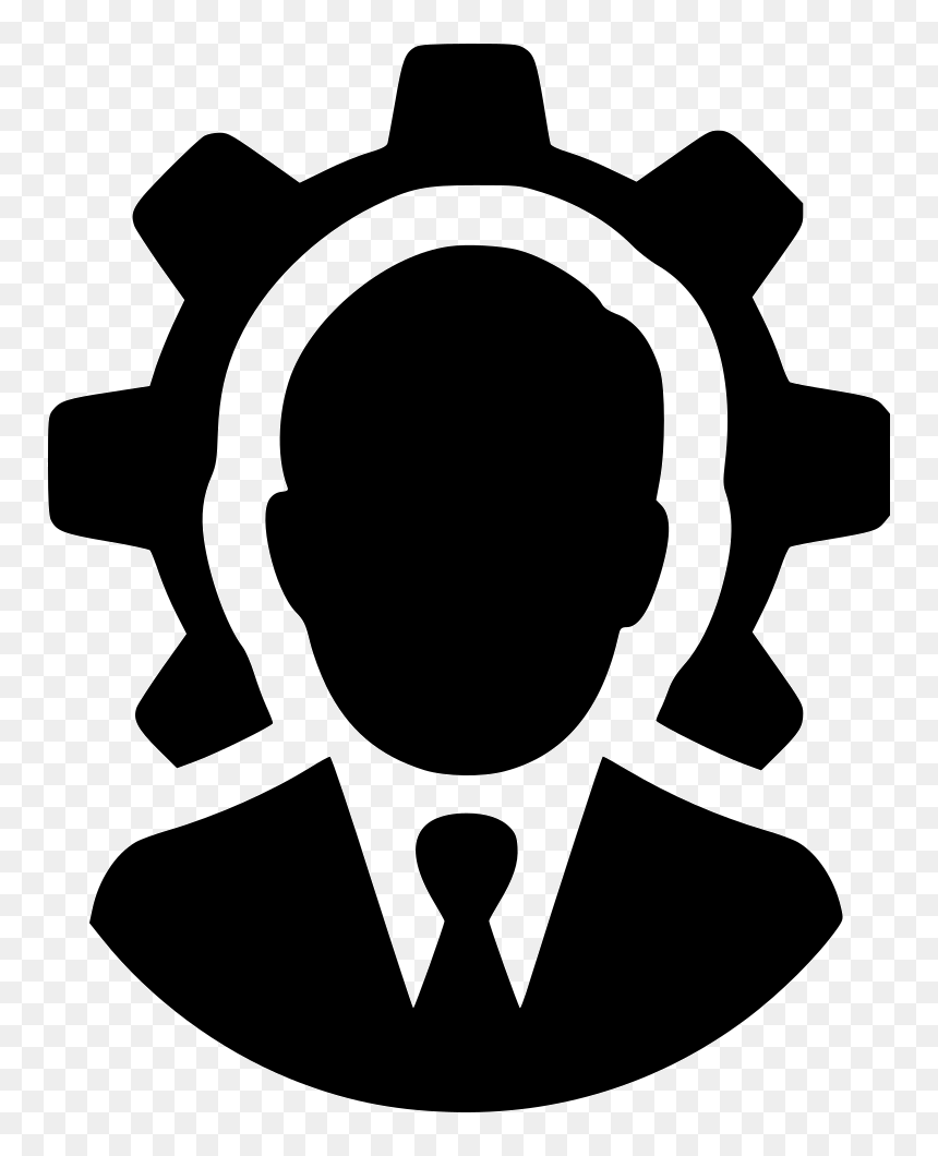 Man Gear Control Manager User Avatar Cog - Blue Team Silhouette Clipart, HD Png Download - cog png