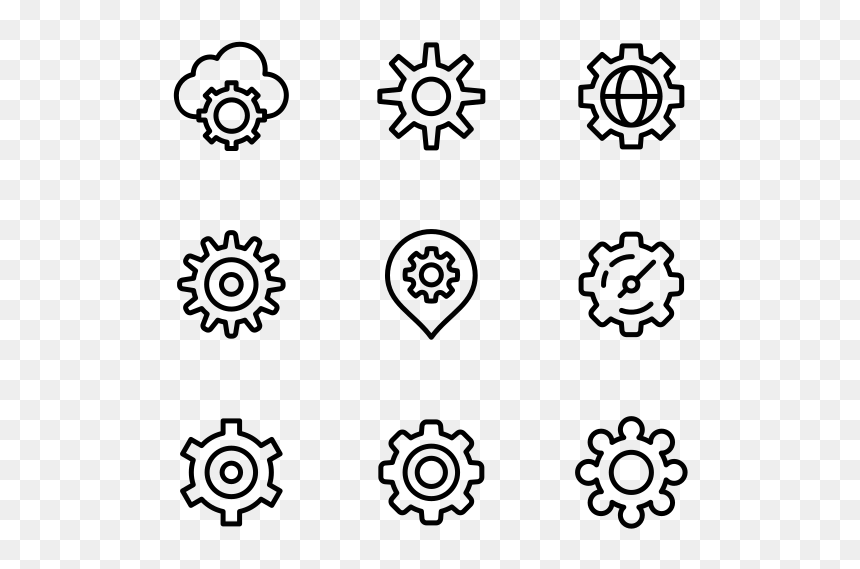 Drone Icons, HD Png Download - cog png